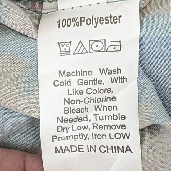 Women's SHEIN Red/Blue Floral, Long Sleeved Oversized Button Blouse; Size M - Picture 5 of 5